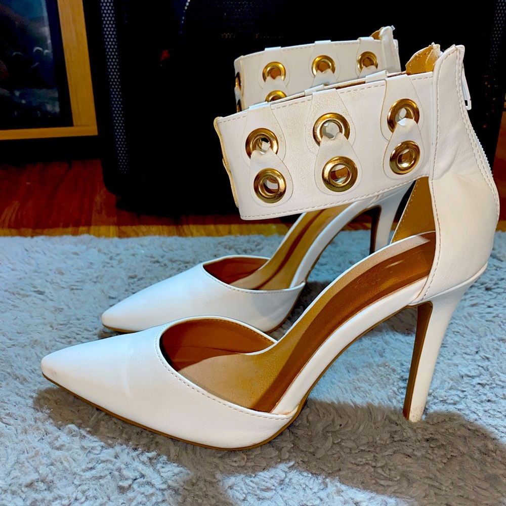 Strap Ankles Zippers Heels.